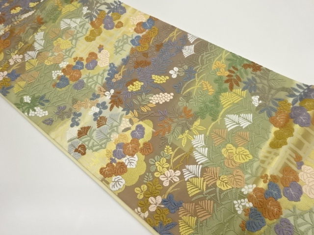 JAPANESE FUKURO OBI / KARA-ORI / WOVEN BUSH CLOVER